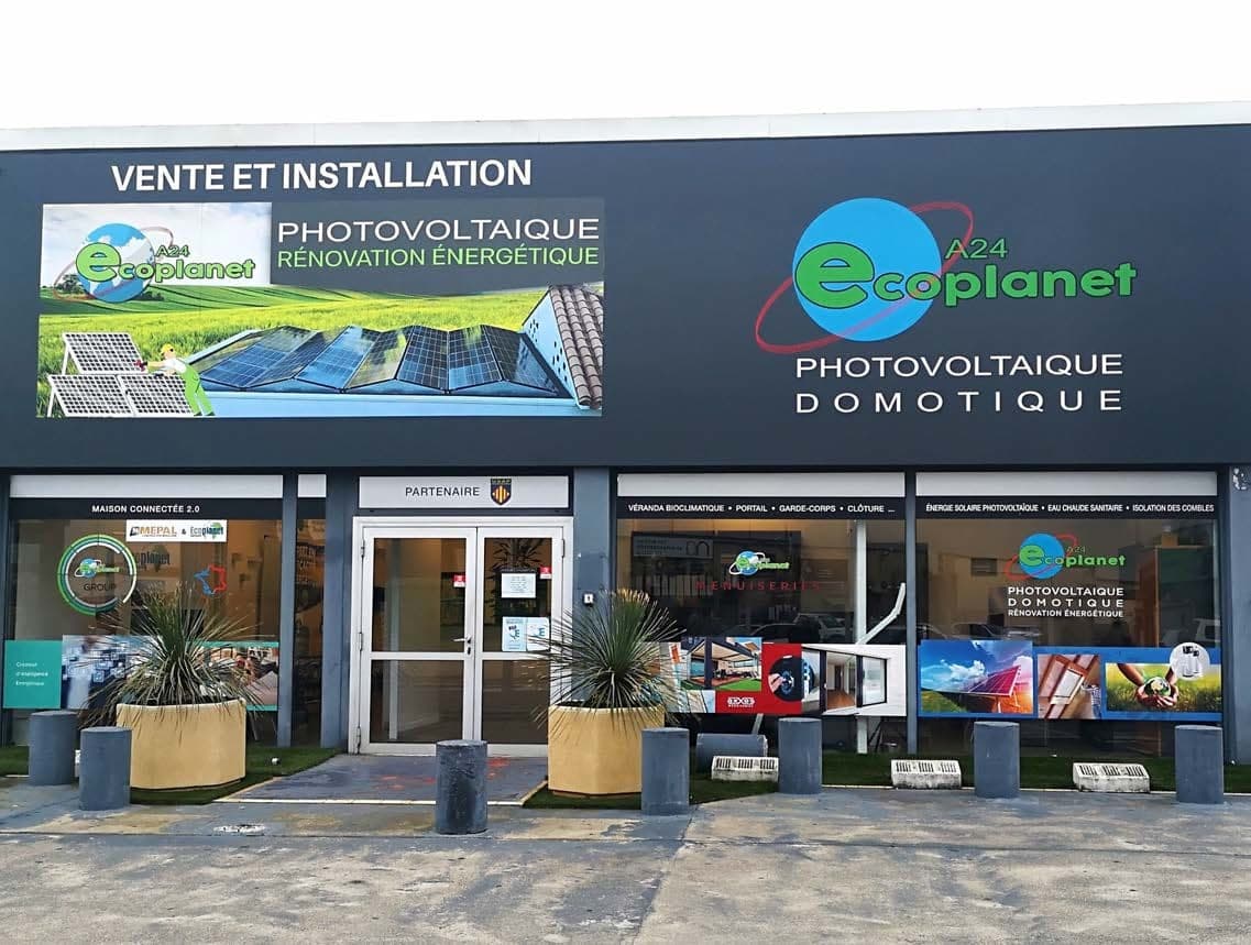 Devanture de l'agence Ecoplanet France à Cabestany